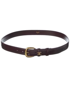 Celine Vivienne Medium Leather Belt - Brown