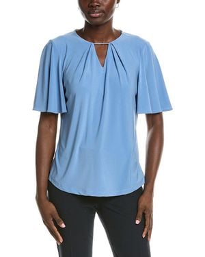 Anne Klein Bell Sleeve Top - Blue