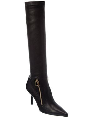 Roger Vivier Leather Knee-High Boot - Black