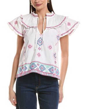 Sail To Sable Embroidered Top - White