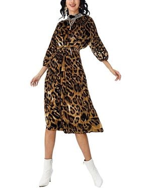 Tedora Midi Dress - Brown