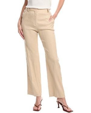 Maje Linen-Blend Pant - Natural