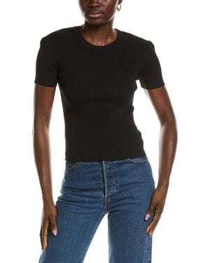 Tahari Ribbed Top - Black