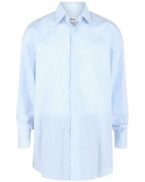 Brioni Striped Button-Up Shirt - Blue