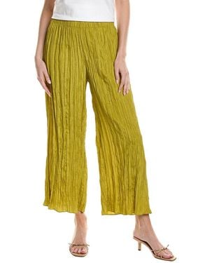 Eileen Fisher Wide Ankle Silk Pant - Yellow