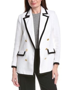 L'Agence Aimee Knit Blazer - White