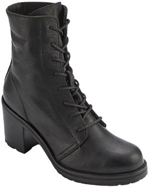 Frye Karen Leather Combat Boot in Brown Lyst