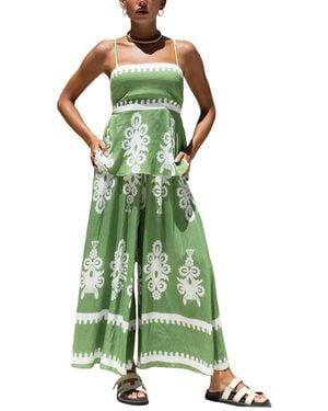 LEON GORI Leon 2Pc Top & Skirt Set - Green