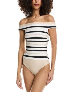 Jonathan Simkhai Walker Off Shoulder One-Piece - Brown