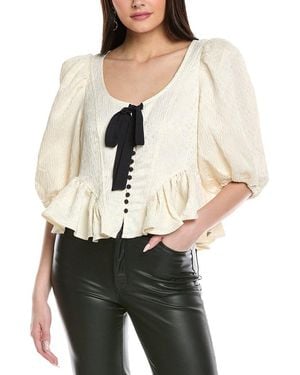 Free People Pamela Bow Top - Natural