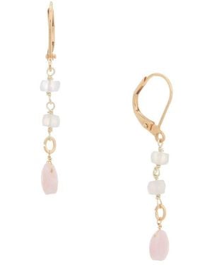 Rachel Reinhardt Jewelry Vermeil Opal & Chalcedony Dangle Earrings - White