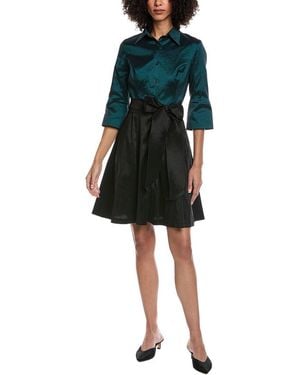 Rene Ruiz Colour Block Shirtdress - Black