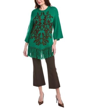 Valentino Wool Poncho - Green