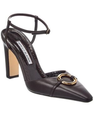 Manolo Blahnik Querelle 105 Leather Pump - Metallic