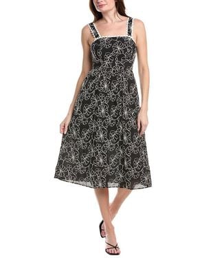Sam Edelman Floral A-Line Dress - Black