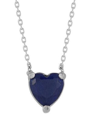 Sphera Milano Plated Cz Necklace - Blue