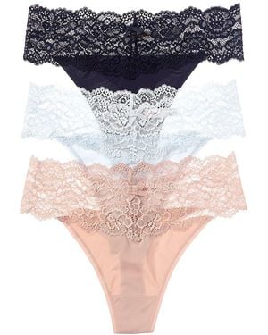 Skarlett Blue Set Of 3 Goddess Thong - Blue