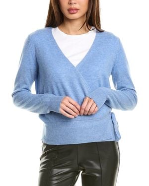 InCashmere Tie-side Cashmere Cardigan - Blue
