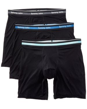 Tommy John Set Of 3 Comfort Micro 6In Boxer Brief - Black