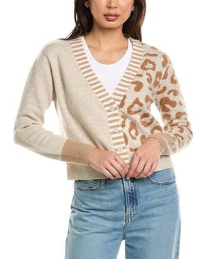 Brodie Cashmere Mix Animal Wool & Cashmere-Blend Cardigan - Grey