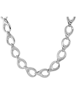 Italian Silver Necklace - Metallic