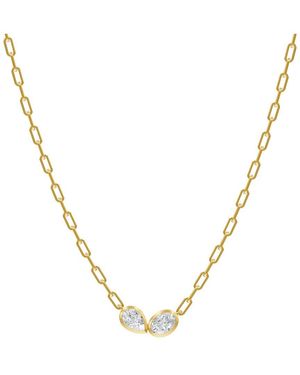 Lab Grown Diamonds 14K 1.50 Ct. Tw. Lab-Grown Diamond Necklace - Metallic