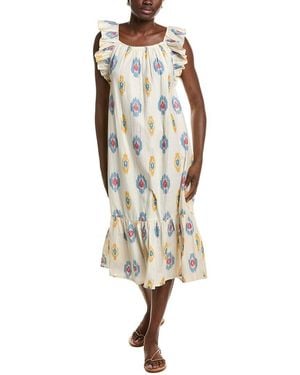 MER ST BARTH Eva Ruffle Sundress - Natural