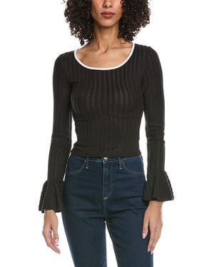 Madison Miles Knit Top - Black