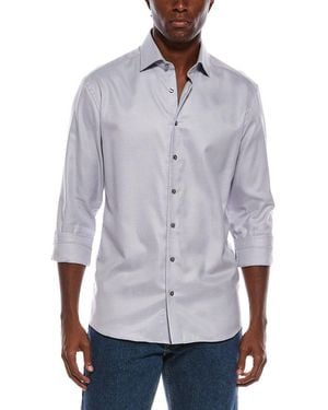 Eterna Twill Kent Shirt - Blue