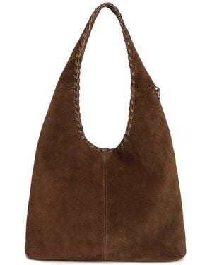 Tiffany & Fred Paris Suede Hobo Bag - Brown