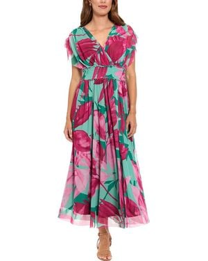 London Times Maxi Dress - Red