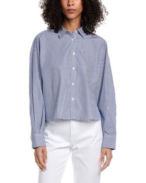 7 For All Mankind Cropped Shirt - Blue