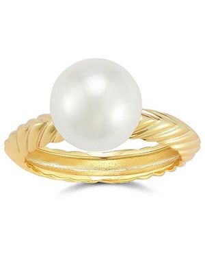Chloe and Madison 14K Over 10Mm Pearl Ring - Metallic