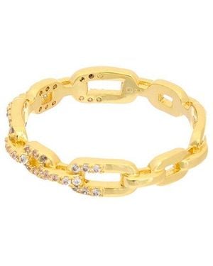 Juvell 18K Plated Cz Ring - Metallic