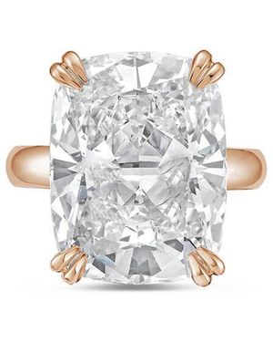 Diana M. Jewels Diana M. 18K Rose 15.00 Ct. Tw. Lab-Grown Diamond Solitaire Ring - White
