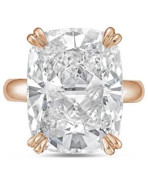 Diana M. Jewels Diana M. 18K Rose 15.00 Ct. Tw. Lab-Grown Diamond Solitaire Ring - White