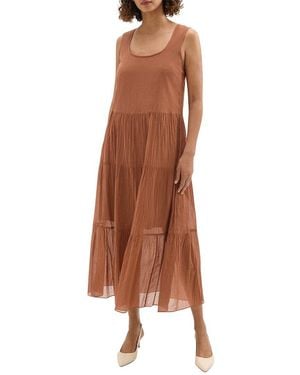 Theory Tiered Maxi Dress - Brown
