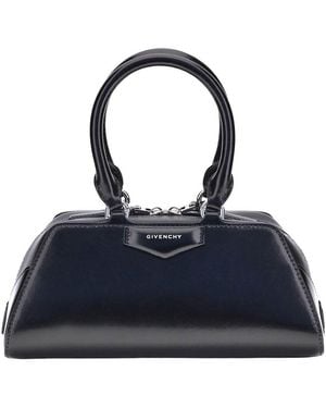 Givenchy Antigona East-West Mini Leather Handbag - Blue