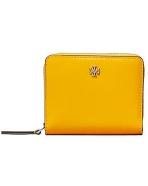 Tory Burch Emerson Patent Mini Leather Wallet - Yellow