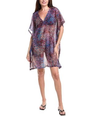 Sea Level Hunter Mesh Kaftan Cover-Up - Red