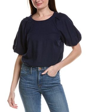 Tommy Bahama Palm Shores Linen-Blend Blouse - Blue