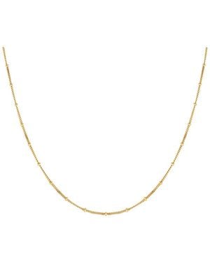 Karma and Luck Plated Chain Necklace - Metallic