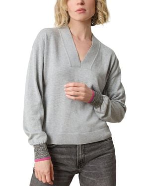 Lilla P V-Neck Pullover Jumper - Grey