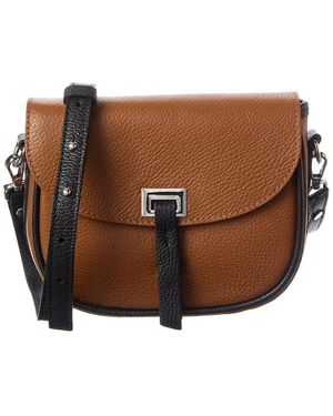 Italian Leather Crossbody - Brown