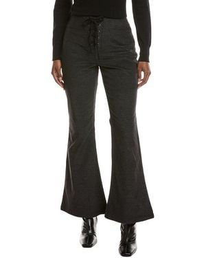 Avec Les Filles Lace-Up Front Pant - Black