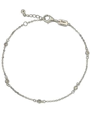 Suzy Levian 14K 0.15 Ct. Tw. Diamond Station Bracelet - Metallic