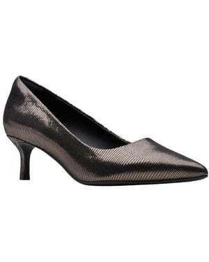 Clarks Zarey Court Leather Pump - Black
