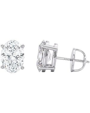 Lab Grown Diamonds 14K 5.00 Ct. Tw. Lab-Grown Diamond Earrings - White