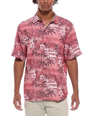 Tommy Bahama Sport Coconut Palmetta Islandzone Camp Shirt - Red