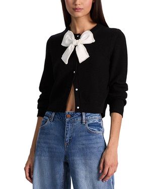 Alice + Olivia Dollie Wool-Blend Cardigan - Blue